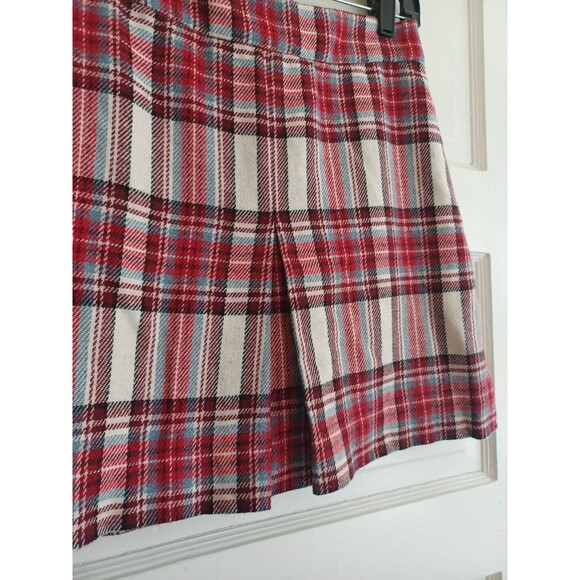 J Crew Nello Gori pleated mini skirt 4 plaid schoolgirl preppy Italian woolblend - Picture 2 of 9